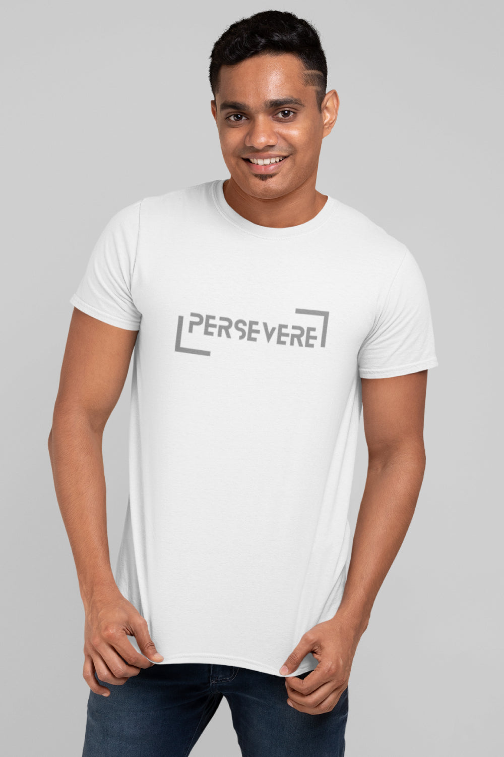 Persevere Print White Tshirt