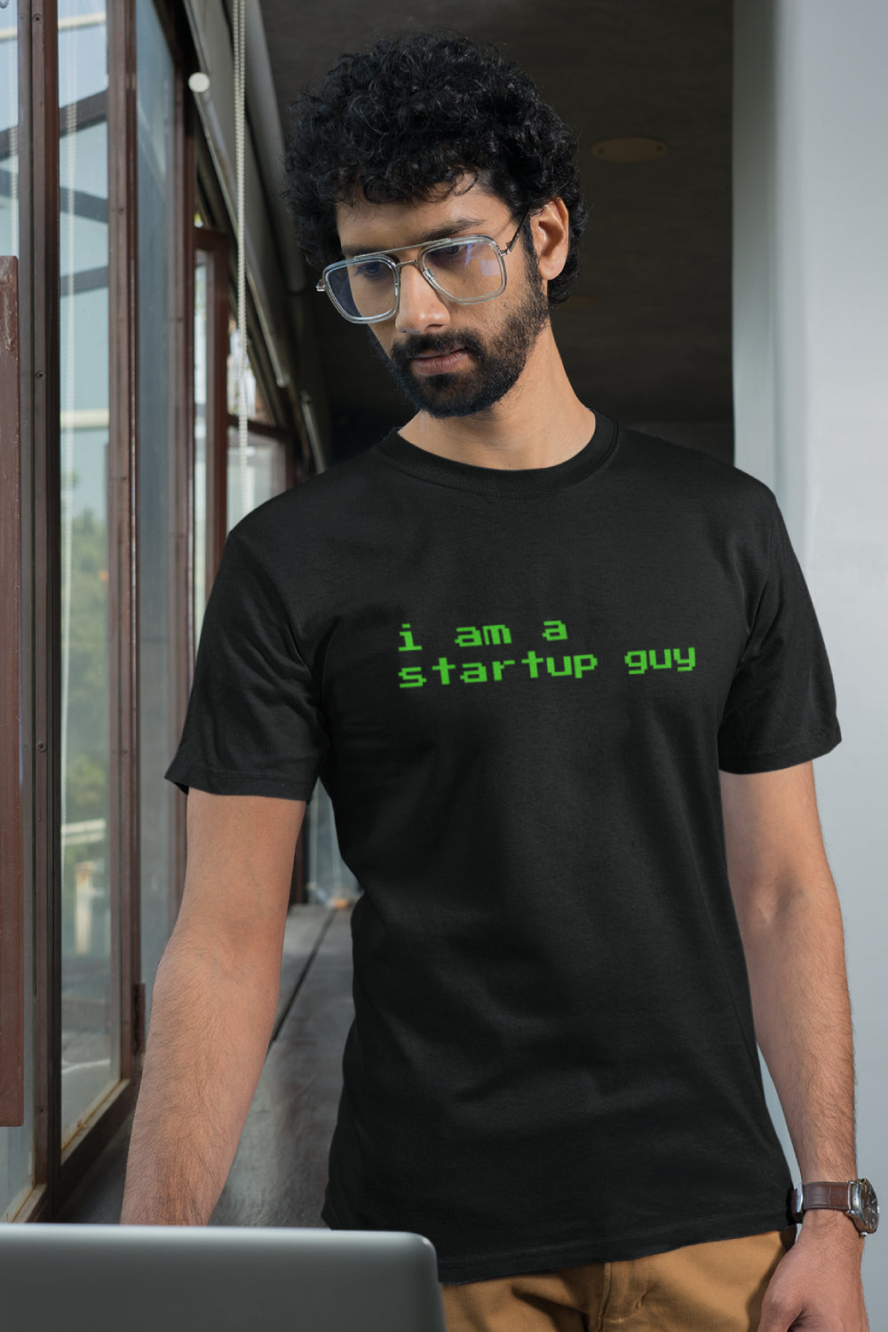 I Am A Startup Guy Black Tshirt