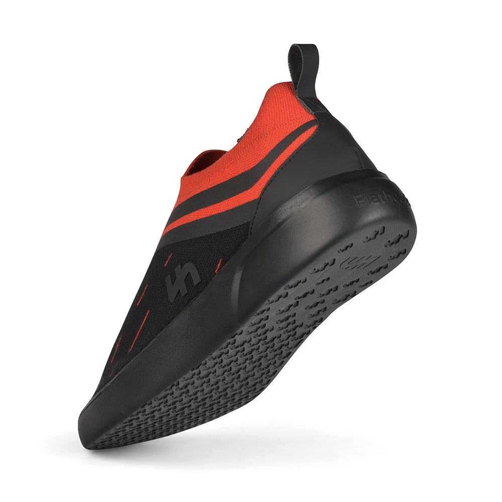 SoftKnit Loafers | Black & Red (Black Sole) | Men