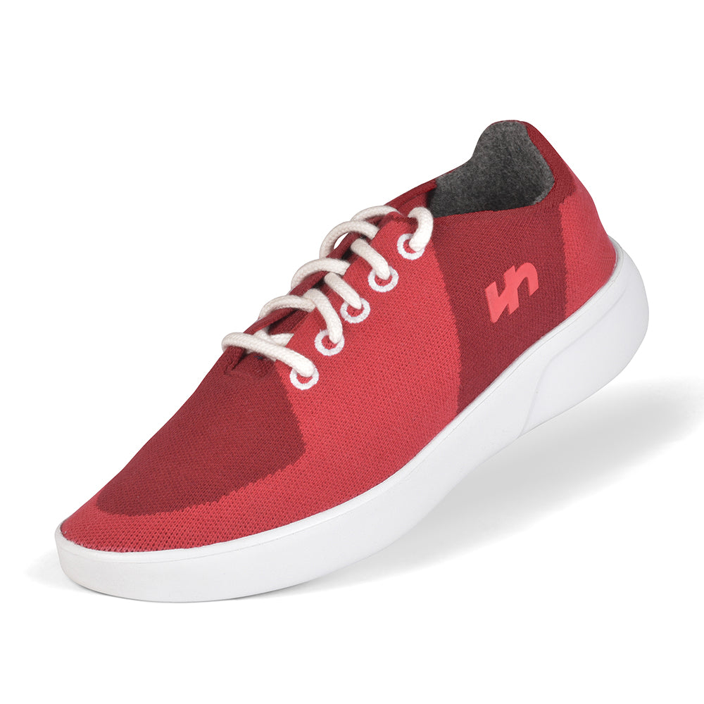 Linen Sneakers | Burgundy-Red | Women