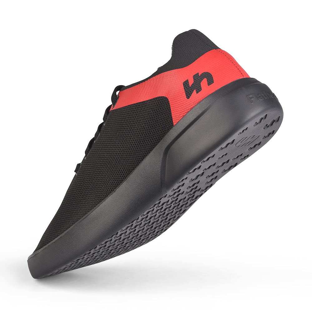 KoolTex Trainers | Black-Red (Black Sole) | Men
