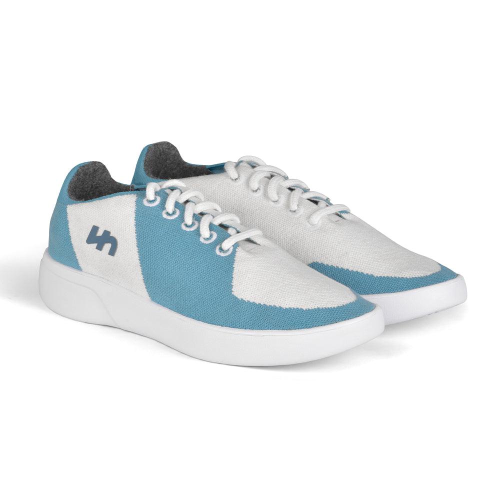 Linen Sneakers | Sky Blue-White | Men