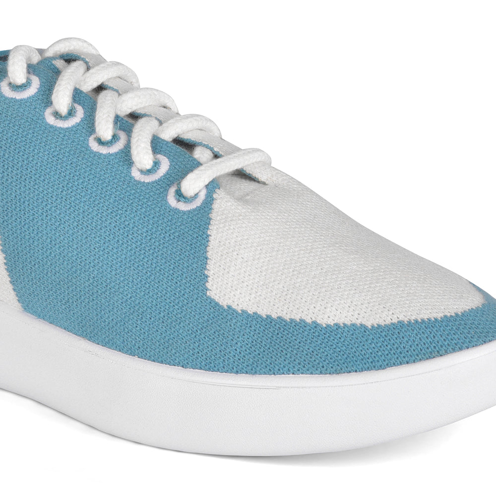 Linen Sneakers | Sky Blue-White | Men