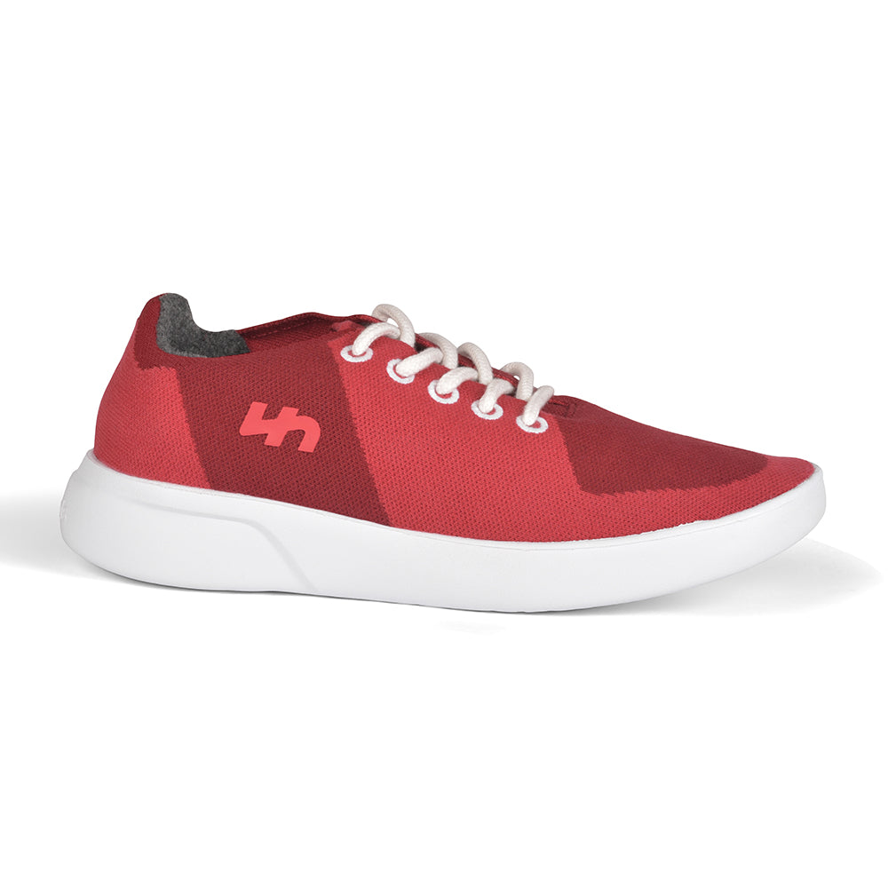 Linen Sneakers | Burgundy-Red | Women