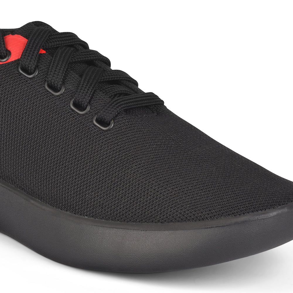 KoolTex Trainers | Black-Red (Black Sole) | Men