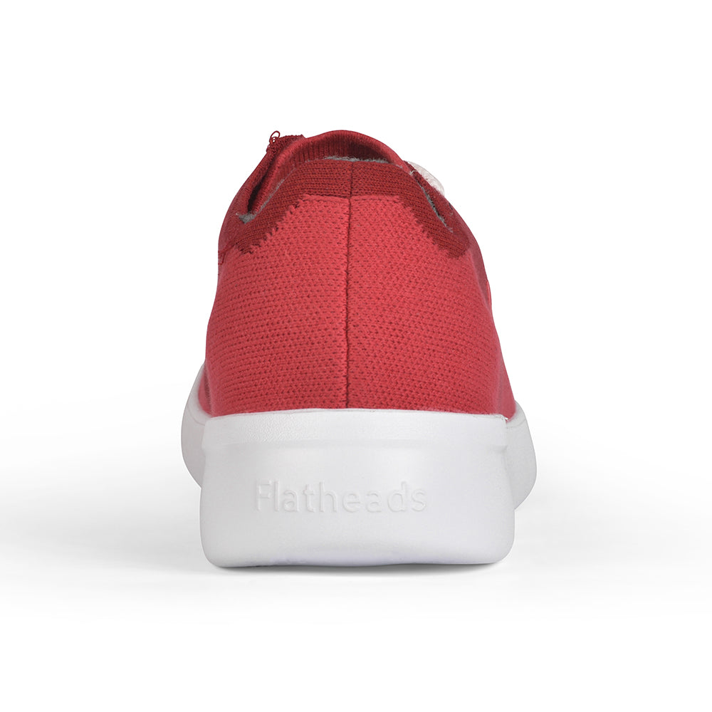 Linen Sneakers | Burgundy-Red | Women